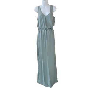 SHOW ME YOUR MUMU Silver Sage Crisp Kendall Maxi Dress Size M